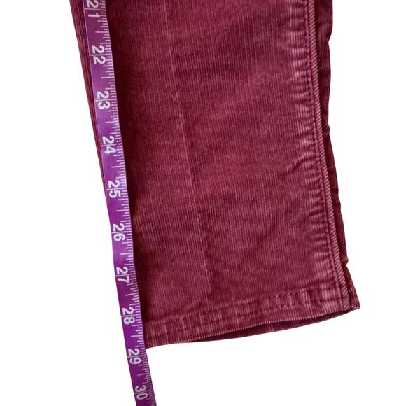 Athleta slim cord pant Corduroy Women Sz 0 Burgundy Cherrywood Holiday cords - Picture 12 of 15